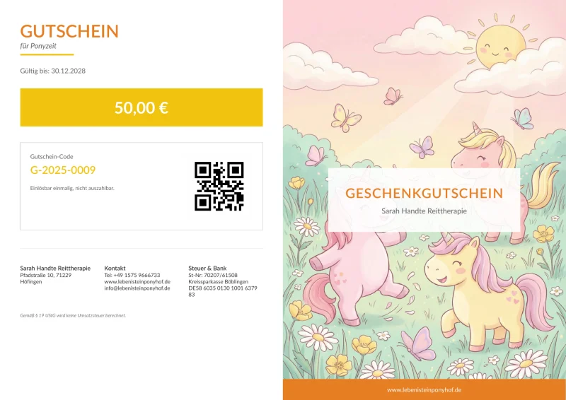 Bunte Pastell-Comic-Ponys Illustration