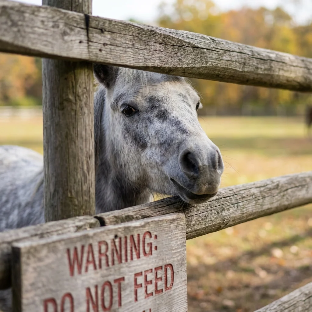 Warnung vor dem Füttern fremder Pferde - Kolikgefahr