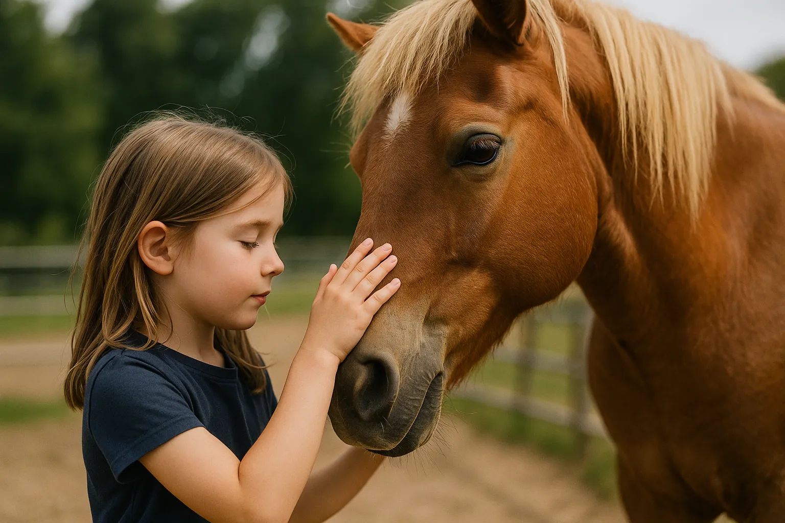 Eine Hand streichelt sanft die Nase eines Pferdes - Vertrauen zwischen Mensch und Pferd